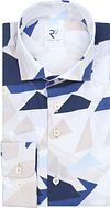R2 Overhemd Geometrical Print Blauw 132.WSP.158-045 kopen | Suitable