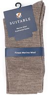 Suitable Chaussettes Mérinos Taupe Lot de 6 Verpakking