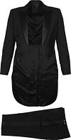 Suitable Frac Negro Rokkostuum Wol Slim Fit 