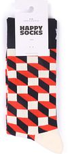 Happy Socks strumpor Block Röd Verpakking