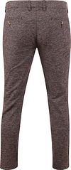 Suitable Chino Pico w kratę brązowe Product / Achterkant