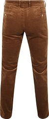 Suitable Chino Plato Corduroy Bruin Product / Achterkant