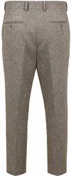 Suitable Spodnie Straight Pleat Herringbone Beige