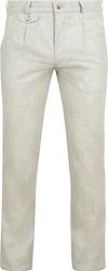 Suitable Chino Pico Pleat Cotton Linen Glencheck Lichtgrijs PA-GLCH-LICO-26.01 kopen | Suitable