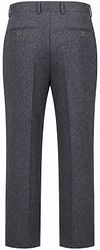 Suitable Trousers Straight Pleat Herringbone Navy