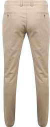 Suitable chinosy Pico Pleat z flaneli w kolorze piaskowym Product / Achterkant