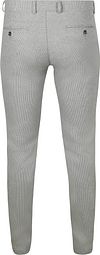 Suitable Chino Pico Pleat Flanel Print Grey Product / Achterkant