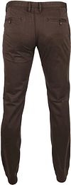 Suitable Chino Sartre ciemnobrązowe Product / Achterkant