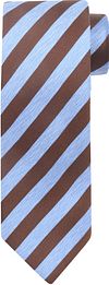 Suitable Stropdas Zijde Streep Blauw Bruin TI24-22 kopen | Suitable