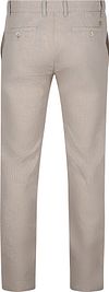 Alberto Lou Chinohose Glencheck Beige Product / Achterkant