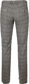 Suitable Chino Locke a quadri grigio Product / Achterkant