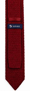 Suitable Krawatte Knitted Wolle Bordeaux