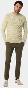 Sweter No Excess z żakardowym wzorem ecru Model / Voorkant