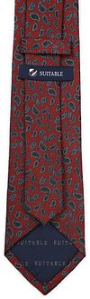Suitable Krawatte Seide Paisley Burgundy Product / Achterkant