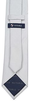 Suitable Silk Tie Silver