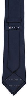 Suitable Zijde Stropdas Navy Product / Achterkant