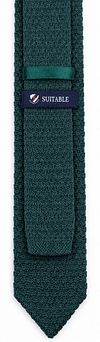 Suitable Stropdas Knitted Wol Donkergroen