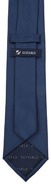 Suitable Zijde Stropdas Indigo Blauw