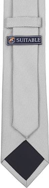 Suitable Corbata de seda plateada Product / Achterkant