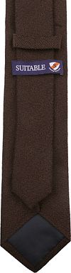 Suitable Cravate Laine/Soie Chevrons Marron Product / Achterkant
