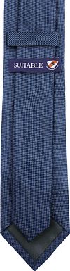 Corbata de seda Suitable en azul denim Product / Achterkant