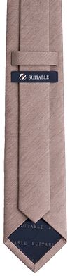 Suitable Silk Tie Melange Brown Product / Achterkant