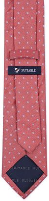 Suitable Tie Silk Blue Star Red Product / Achterkant