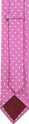 Suitable jedwabny krawat w kropki, magenta Product / Achterkant