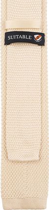 Suitable Knitted Stropdas Ecru TK-05 Product / Achterkant