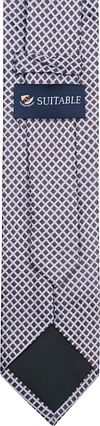Suitable Cravatta in seta a quadri marrone Product / Achterkant