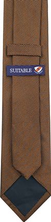Suitable Zijde Stropdas Cognac Product / Achterkant