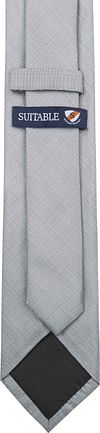 Cravate en Soie Grise K81-11 Product / Achterkant