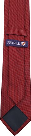 Suitable Zijde Stropdas Rood Product / Achterkant