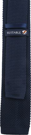 Suitable Knitted Tie Dark Blue TK-01 Product / Achterkant