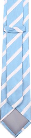 Suitable Cravate Soie Bleu Rayé Product / Achterkant