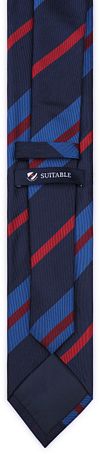 Suitable Triple Stripe Cravatta Navy Product / Achterkant