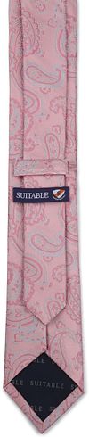 Suitable Cravatta in seta paisley rosa Product / Achterkant