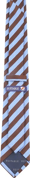 Suitable Slips Silke Stribe Blå Brun Product / Achterkant