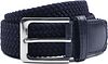 Geweven Riem Donkerblauw Riem Elastisch Navy