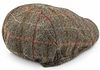 Suitable Flat Cap Wool Check Green