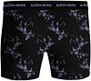 Bjorn Borg Boxers Cotton Stretch 3-Pack Schwarz Blau Product / Achterkant