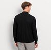 Sweter OLYMP z krótkim zamkiem z wełny, czarny Model / Achterkant