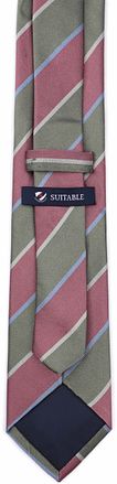 Suitable Tie Silk Triple Stripe Green