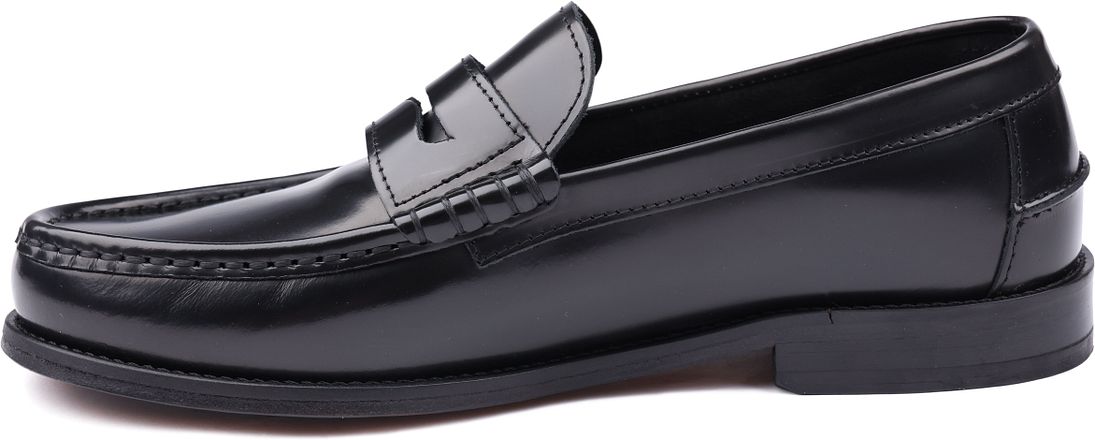 Suitable Penny Loafers Leder Schwarz