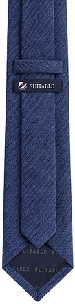 Suitable Silk Tie Two Toned Dark Blue