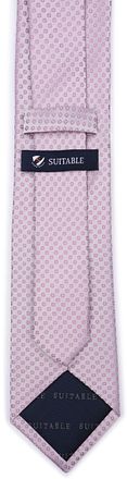 Suitable Seide Krawatte Small Dots Rosa