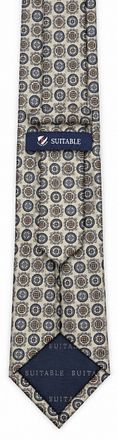 Suitable Seda Corbata Estampado Beige