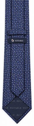 Suitable Tie Silk Fantasydots Navy