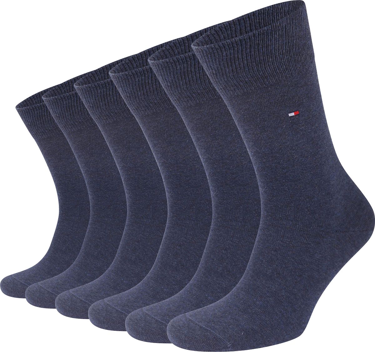 Tommy Hilfiger Classic 6-Pack Sokken Blauw - maat 39-42