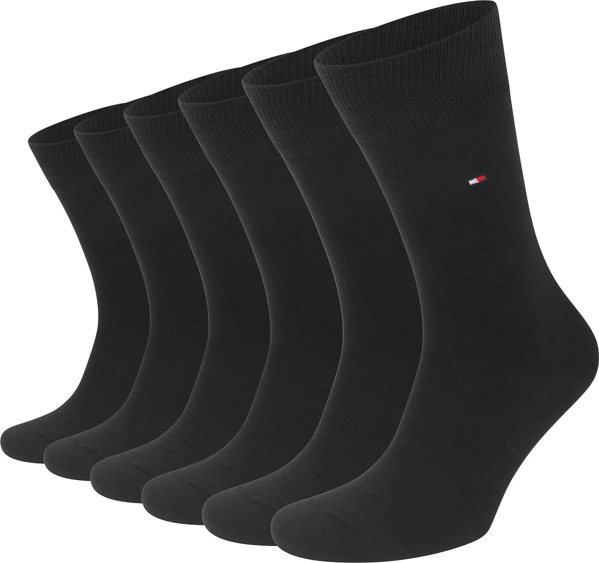 Tommy Hilfiger Classic 6-Pack Sokken Zwart - maat 39-42